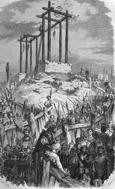 Samblancay meghalt, akit 1527-ben felakasztottak. alkotó: Unknown artist