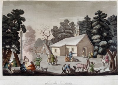 Szamoid vásár Szibériában. „A régi és modern jelmezben” alkotó: Unknown artist