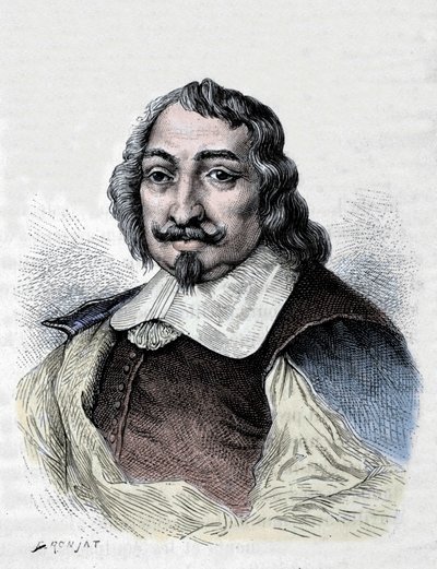 Samuel de Champlain francia felfedező és gyarmatosító (1567-1635). Kanada gyarmatosítója. Metszet 1830-ból, Moncornet komoly portréja után. alkotó: Unknown artist