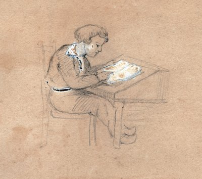 Iskolás a munkahelyén. (rajz, 1830 körül) alkotó: Unknown artist