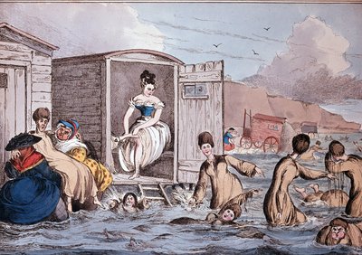 Tengeri fürdők Brightonban – 19. század, B.N. alkotó: Unknown artist
