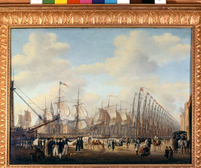 Titkos flotta I. Napóleontól Flushingig (holland kikötő) az angliai invázió kísérletére. SD. 19. század eleje. Amszterdam, Tengerészeti Múzeum alkotó: Unknown artist