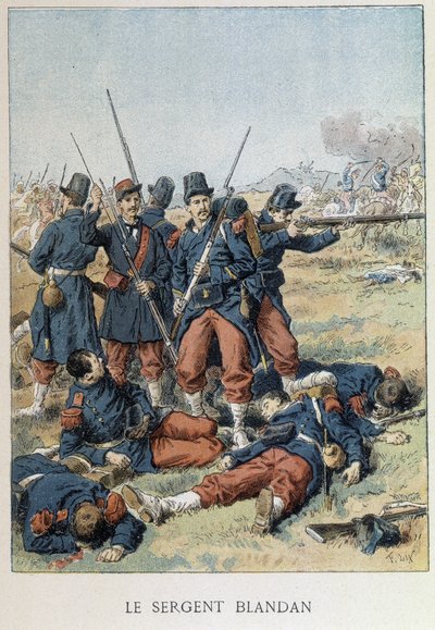 Blandan őrmester Algéria meghódítása közben halt meg 1842-ben – a Histoire de France-ban” alkotó: Unknown artist