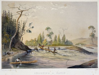 Telepesek, akik egy zuhatagban horgásznak – William Hickman, szerk. Halifax alkotó: Unknown artist