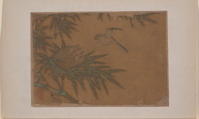 Seven Birds in Bamboo Tree Nest (miniatűr a tizenegy festményből álló albumból; tinta és szín, selyem) alkotó: Unknown Artist
