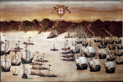 Hajók Genes kikötőjében (XVI. századi festmény) alkotó: Unknown artist