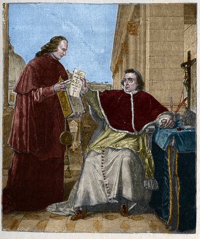 Pius pápa augusztus 15-én aláírta a konkordátumot Franciaország és a Szentszék között alkotó: Unknown artist