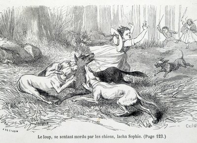 Sophie és a farkas – Hachette Ségur grófnőjének „Szófi szerencsétlenségei” című művében alkotó: Unknown artist
