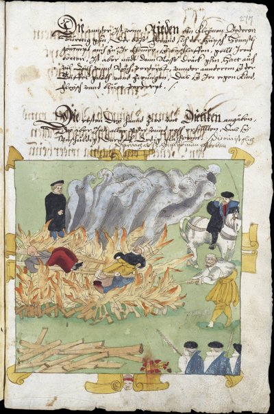 Sorcieres – Három boszorkány égése Badenben november 4-én alkotó: Unknown artist