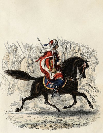 Spahis (a francia hadsereg indiai lovashadteste) főként arab lovasokból áll, akiket 1834-ben Algír tartományba, 1836-ban d