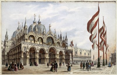 Szent Márk-bazilika - a „” Velence főbb nézeteit bemutató albumban”, ill. szerző: Marco Moro, szerk. Gio Brizeghel, v.1840 alkotó: Unknown artist