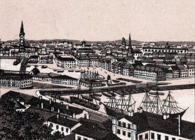 Stockholm, Svédország: kilátás a városra (Általános nézet). in "" A világ 168 nézetet szemléltet"" Keltezés nélküli (XIX. század vége) alkotó: Unknown artist