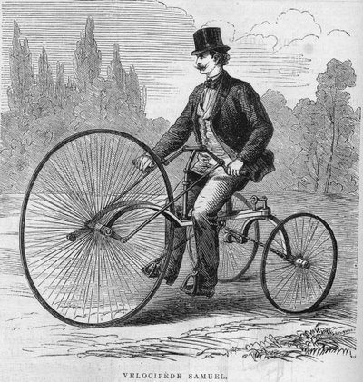 Isaac Samuel amerikai velocipédje. 1869 alkotó: Unknown artist
