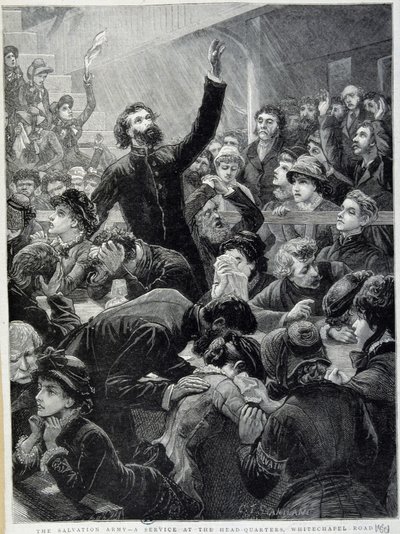 The Armee of Salvation – Elosztás a Whitechapel Road főhadiszállásán 1881-ben alkotó: Unknown artist