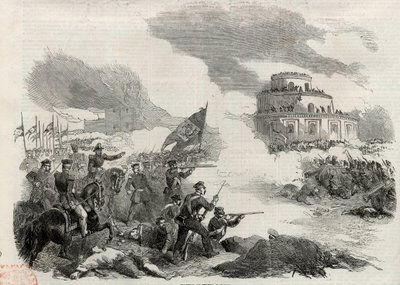 A Monte Caseros-i csata 1852 áprilisában - Justo Jose de Urquiza (1801-70) lázadása; Juan Manuel de Rosas (1793-1877) argentin diktátor ellen – A caserosi csata, avagy Monte caserói csata február 3-án alkotó: Unknown artist