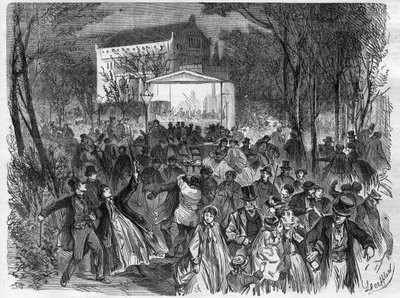 A berlini sörfőzdék: a Bock Bier temploma – Metszet a „Le Journal Illustrious”-ba” alkotó: Unknown artist
