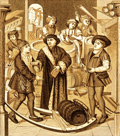 A tournai püspök a tournai sör tizedét veszi át alkotó: Unknown artist