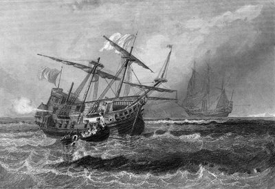 A Corbin a Maldív-szigetek zátonyán veszett el 1602. július 1-jén. Van Tenac „A haditengerészet általános története” című könyvében alkotó: Unknown artist