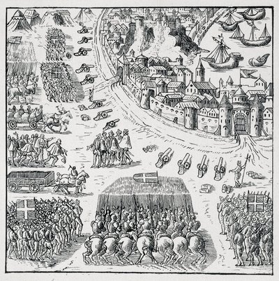 Anjou hercegét (III. Henriket), miután 1573-ban megválasztották Lengyelország királyává, és kénytelen volt szüntelenül elmenni, hogy birtokba vegye ezt a koronát, La Rochelle ostromát feloldották, és a rochelloiak megkaptak mindent, amit kértek maguktól, s alkotó: Unknown artist