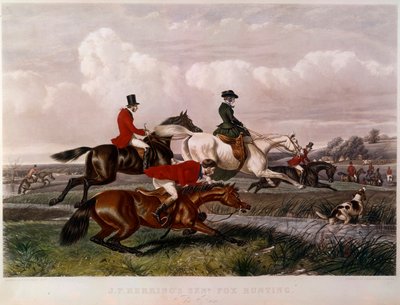 John Frederick Herring (1795-1865) The Fox Hunt metszete (ec.engl.) 19. századi magángyűjtemény alkotó: Unknown artist