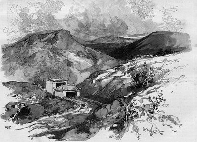 Kína kapuja a tonkini határon. Metszet a „The Illustrous World”-ben, 1885. alkotó: Unknown artist