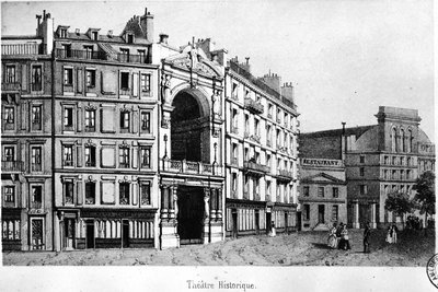 A Történelmi Színház a 19. században - metszet, Carnavalet.¿ alkotó: Unknown artist
