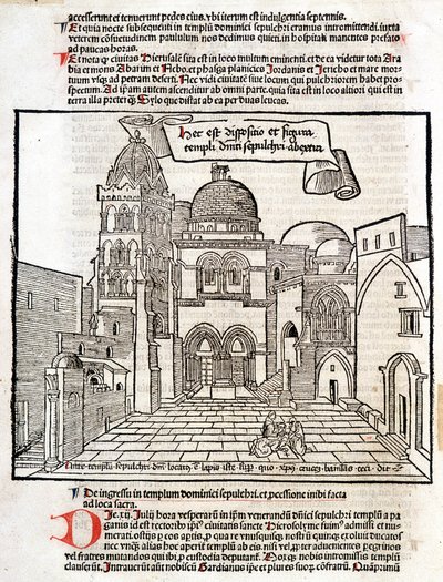 A Szent Sír – Breydenbach Bernard „A szent peregrinációk” című művében alkotó: Unknown artist