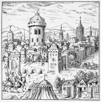 A hugenották Amboise-ban, ahol II. Ferenc király volt (Amboise megigézése) – a „39 figurát tartalmazó gyűjteményben, amely Franciaország 1562 és 1586 közötti katasztrófáit ábrázolja””; Louis Perrin imprimerie alkotó: Unknown artist
