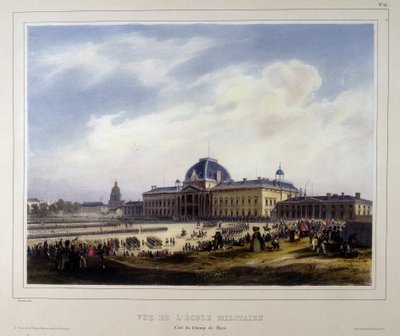 Az Invalidusok Katonai Iskolája, kilátás a Champ de Mars-ra alkotó: Unknown artist