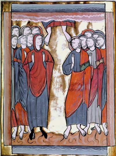 A miniatűr mennybemenetel a „The Book of Psalms um calendar” vagy „Psaltier à l