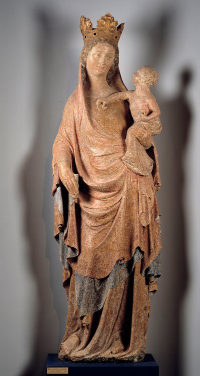 A Szűznél van a 14. századi Névtelen Gyermek szobor. alkotó: Unknown artist