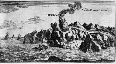 A Volca Hekla Izland partjainál - Johamm Zahn, sd. A világ csodáiban. 1696. alkotó: Unknown artist