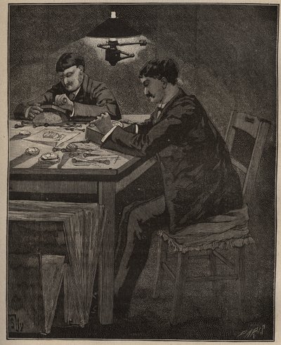 A lapidárium művészete: camee shell metszet (camee-shell). Metszet 1885-ből Adolphe BITARD „” Les arts et metiers illustres” című könyvébe. alkotó: Unknown artist