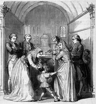 Bonaparte Napóleon megkeresztelkedése. alkotó: Unknown artist