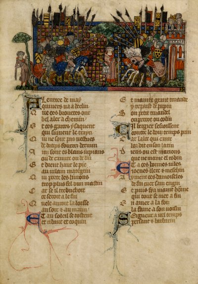 Annezin csata a Le Roman de la Rose-ból alkotó: Unknown artist