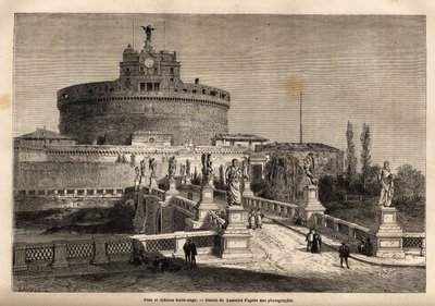 A Tiberis jobb partján található római Szent Angelo híd és kastély (Castel Sant