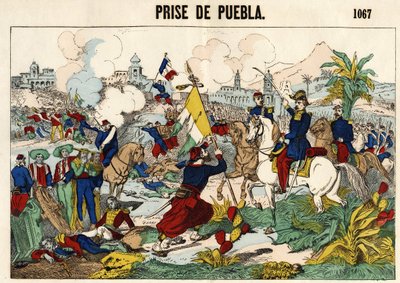 Puebla elfoglalása május 17-én alkotó: Unknown artist
