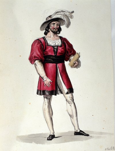 Franz Xaver Sussmayr (1766-1803) osztrák zeneszerző „” Il noce di Benevento”” című balettjének Virilitét értelmező szereplője. századi illusztráció alkotó: Unknown artist