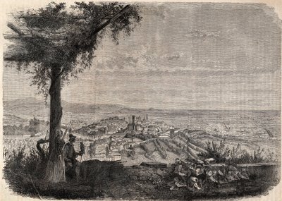 Bergamo városa (Bergamo) 1858 körül - metszet - alkotó: Unknown artist