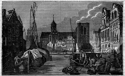 Gent városa Belgiumban a XIX. alkotó: Unknown artist