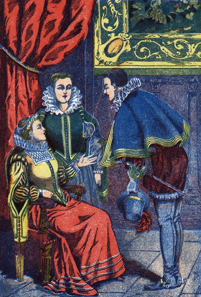 A tánc. Névtelen illusztráció a "" Hamupipőke" -hez, Charles Perrault (1628-1703) francia író meséje. Képek Marcel Vagne, Jarville Nancy, dátum nélküli (19. század vége). alkotó: Unknown artist