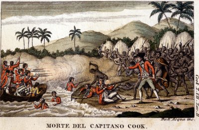 Cook kapitány halála a „Viaggi del Capitano Cook”” Milánó után 1820-ban alkotó: Unknown artist