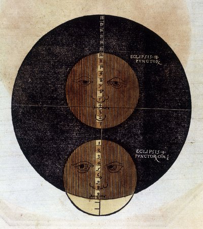 A holdfogyatkozás - a 16. századból kezelt „Astronomicon caesarum”-ban. alkotó: Unknown artist