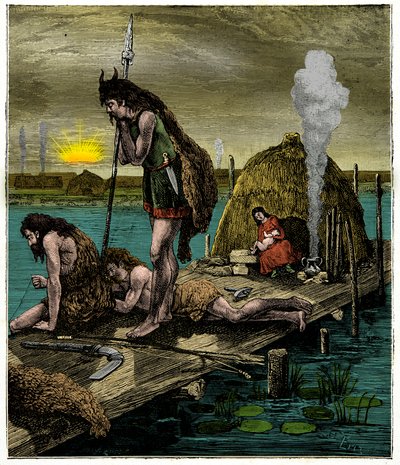 Az első párizsiak vagy Lutece lakói, Metszet 19. század alkotó: Unknown artist