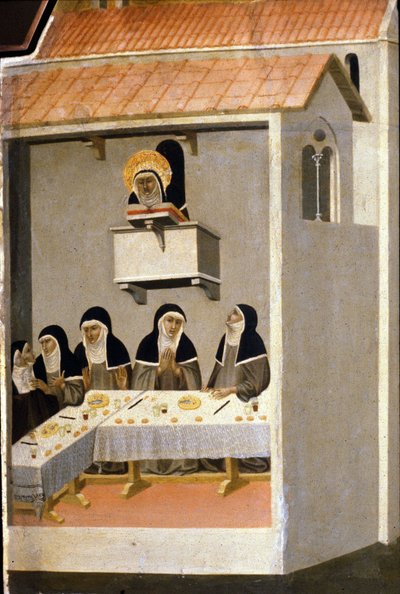 A jó nővérek halat esznek. 13. század. alkotó: Unknown artist