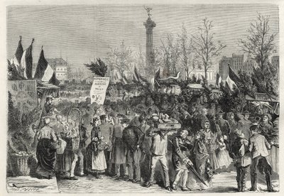 A párizsi Boulevard Bourdon sonkavásár (Place de la Bastille) - 1868 - alkotó: Unknown artist