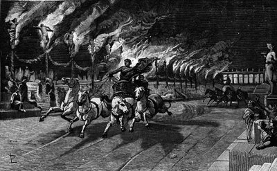 Neron emberi fáklyája (Nerone 37-68) a cirkuszban. alkotó: Unknown artist