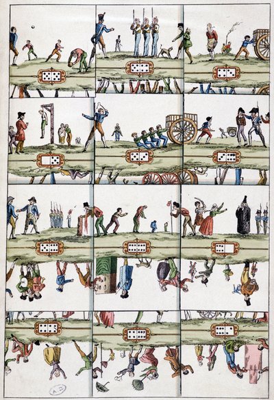 Az illusztrált dominótérkép - Arts Déco, n.d. alkotó: Unknown artist