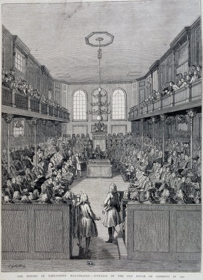 A londoni alsóház belseje 1760-ban alkotó: Unknown artist