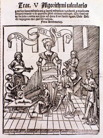 A bölcsészettudomány: zene (metszet alkotó: Unknown artist